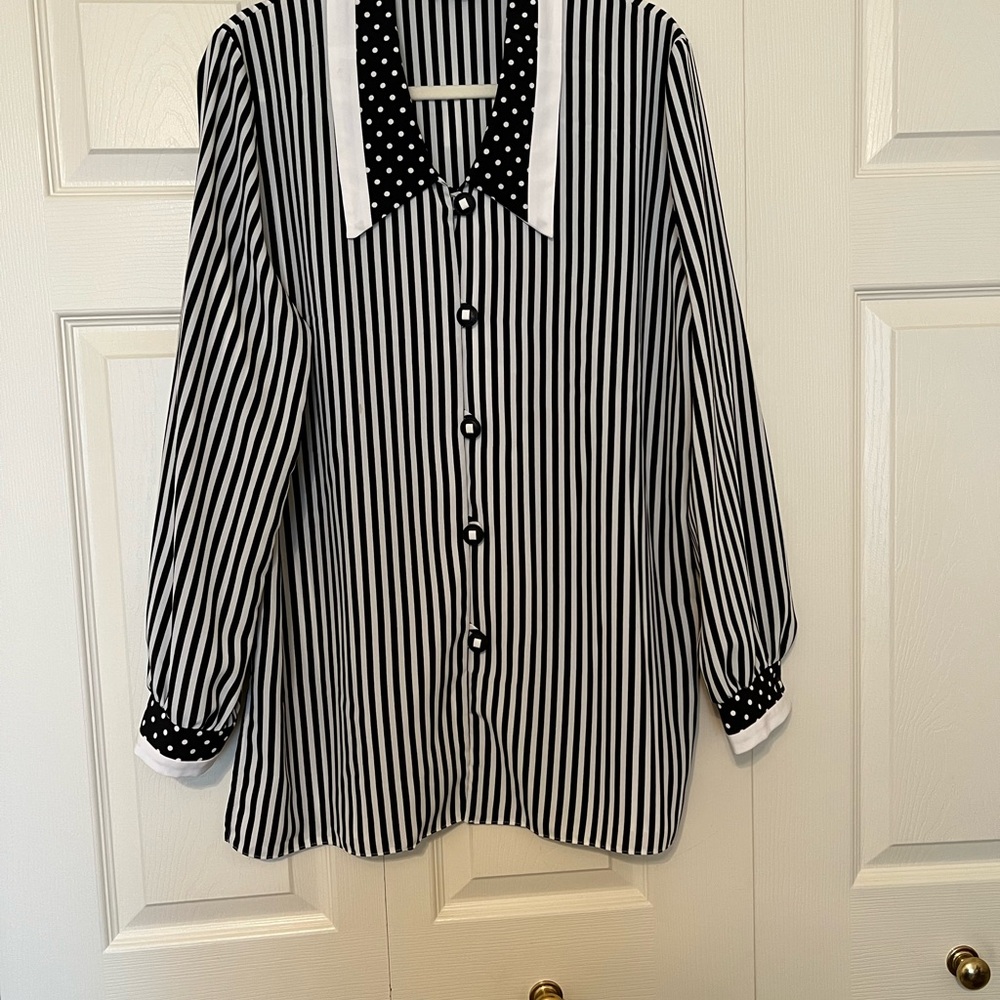Jo Hardin stripped blouse with side vents